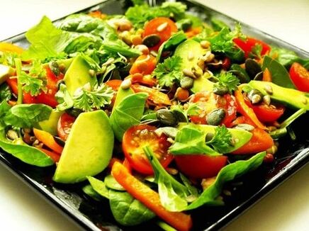 A plate of vegetables